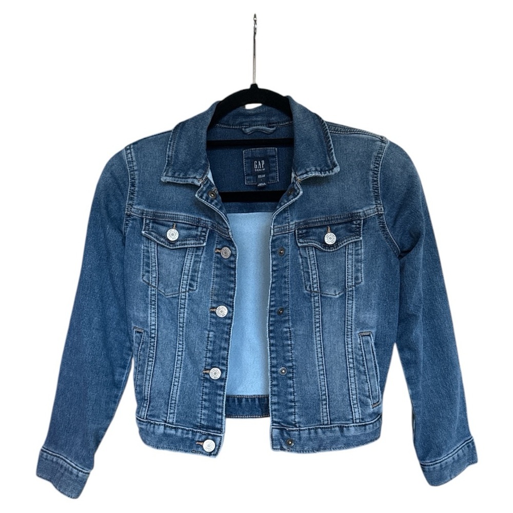 GAP Girls Icon Denim Jacket size Large - Picture 2 of 6